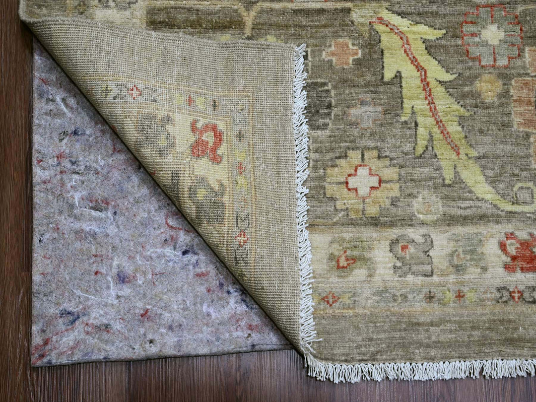 11'11" x 15'1" New Hand Knotted Grey Wool Rectangle Oriental Rug - MOA10220007