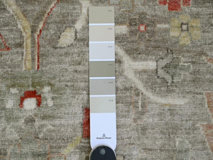 11'11" x 15'1" New Hand Knotted Grey Wool Rectangle Oriental Rug - MOA10220007