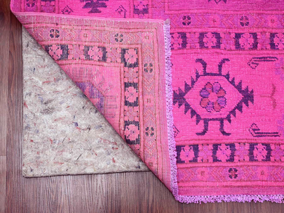 8'0" x 9'11" New Hand Knotted Overdyed Wool Rectangle Oriental Rug - MOA10220008