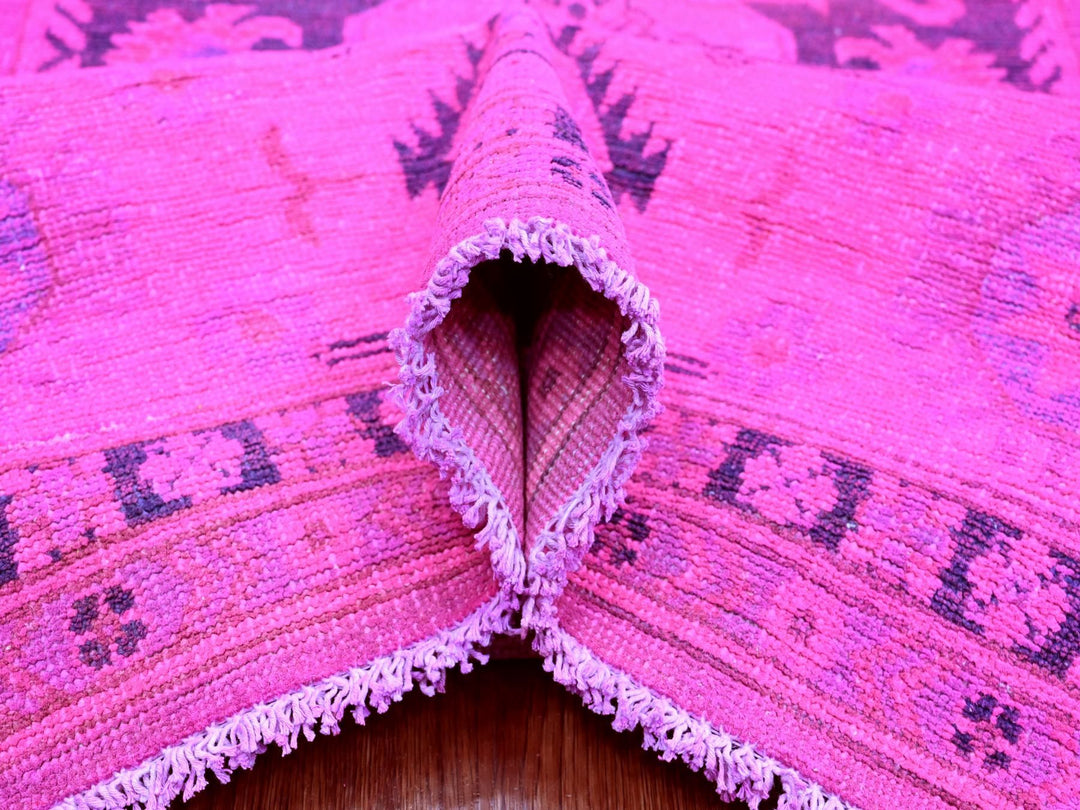 8'0" x 9'11" New Hand Knotted Overdyed Wool Rectangle Oriental Rug - MOA10220008