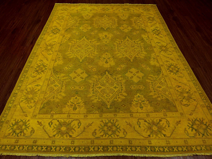 7'6" x 9'5" New Hand Knotted Overdyed Wool Rectangle Oriental Rug - MOA10220009