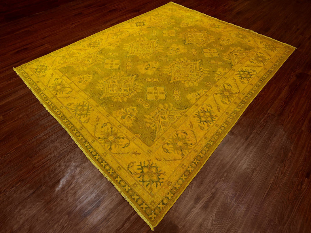 7'6" x 9'5" New Hand Knotted Overdyed Wool Rectangle Oriental Rug - MOA10220009