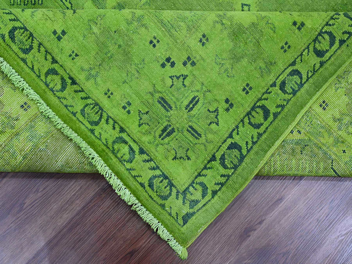 8'0" x 9'6" New Hand Knotted Overdyed Wool Rectangle Oriental Rug - MOA10220010