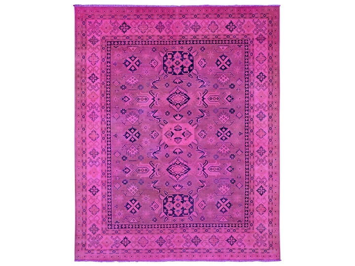 7'10" x 9'7" New Hand Knotted Overdyed Wool Rectangle Oriental Rug - MOA10220011