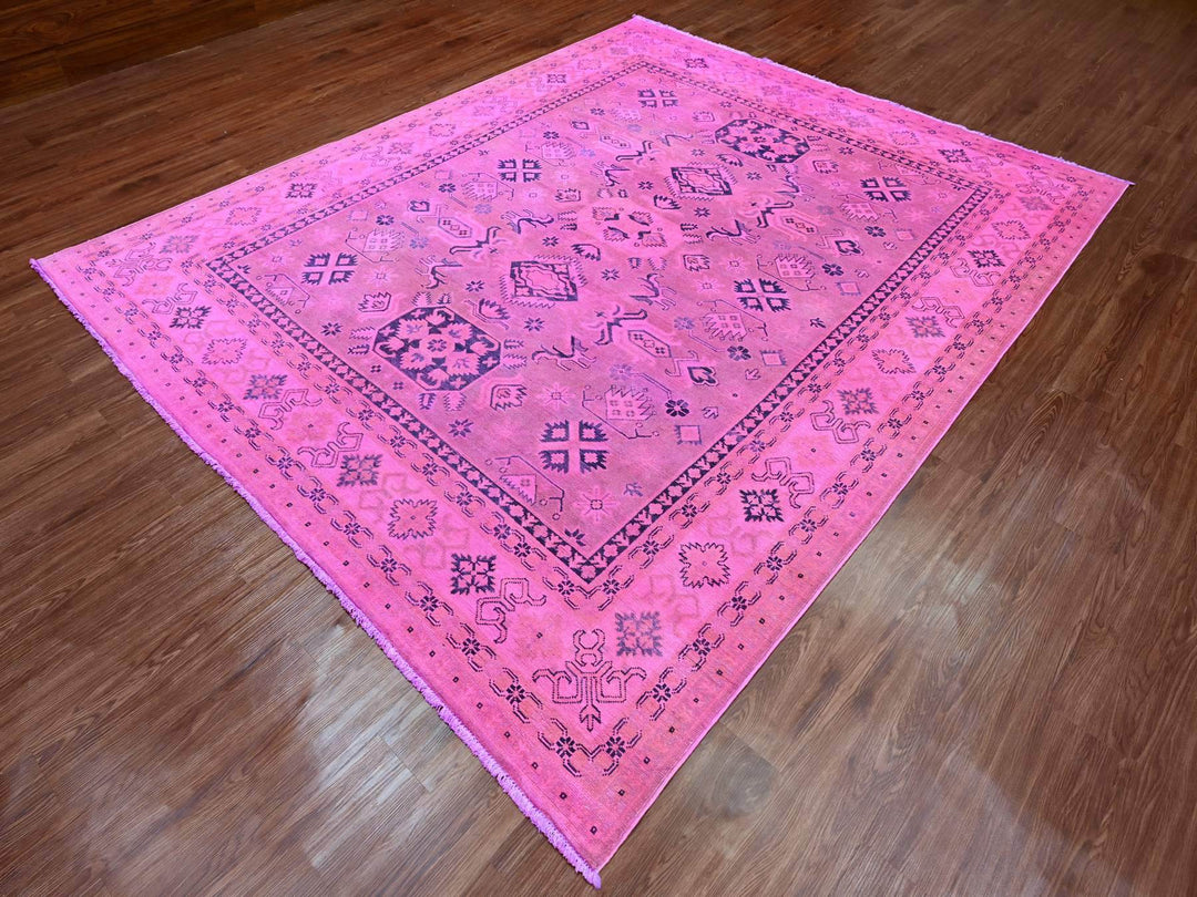 7'10" x 9'7" New Hand Knotted Overdyed Wool Rectangle Oriental Rug - MOA10220011