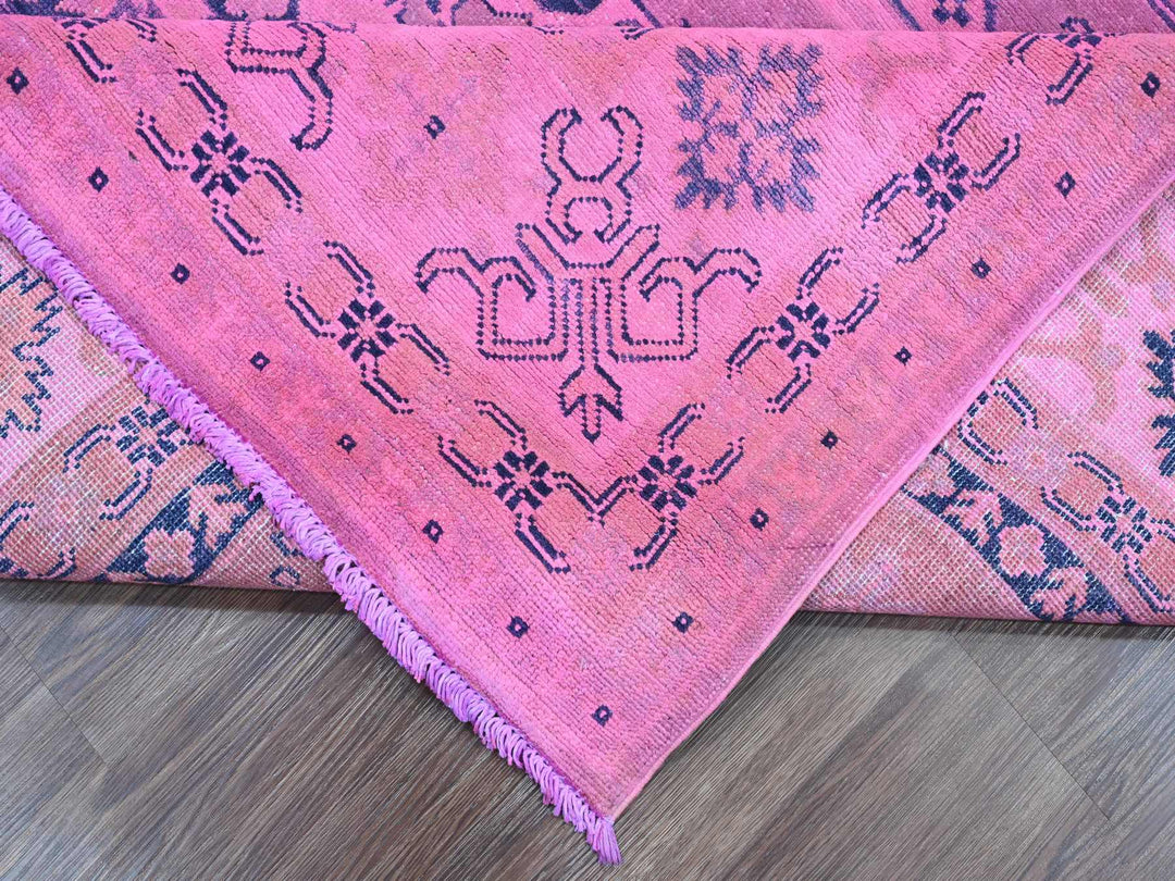 7'10" x 9'7" New Hand Knotted Overdyed Wool Rectangle Oriental Rug - MOA10220011