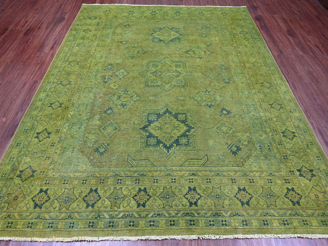 8'0" x 9'6" New Hand Knotted Overdyed Wool Rectangle Oriental Rug - MOA10220012