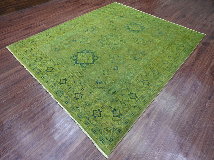 8'0" x 9'6" New Hand Knotted Overdyed Wool Rectangle Oriental Rug - MOA10220012