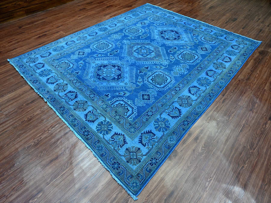 7'11" x 9'9" New Hand Knotted Overdyed Wool Rectangle Oriental Rug - MOA10220013