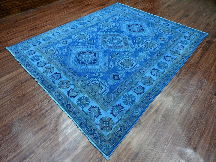 7'11" x 9'9" New Hand Knotted Overdyed Wool Rectangle Oriental Rug - MOA10220013