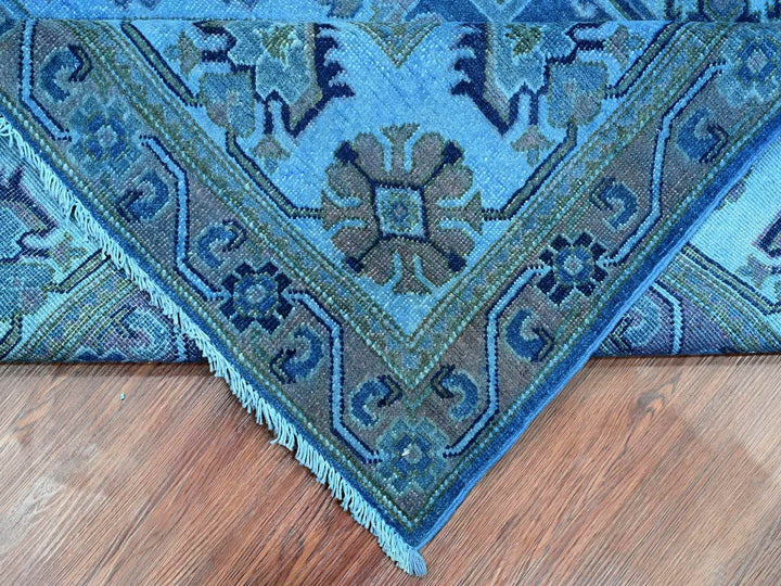 7'11" x 9'9" New Hand Knotted Overdyed Wool Rectangle Oriental Rug - MOA10220013