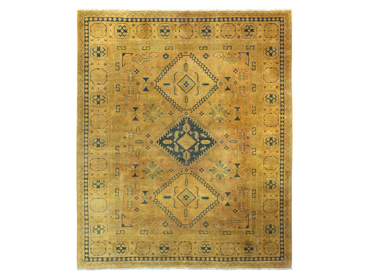 7'11" x 9'5" New Hand Knotted Overdyed Wool Rectangle Oriental Rug - MOA10220014