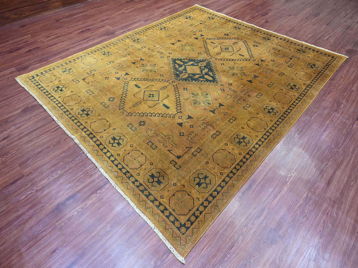7'11" x 9'5" New Hand Knotted Overdyed Wool Rectangle Oriental Rug - MOA10220014