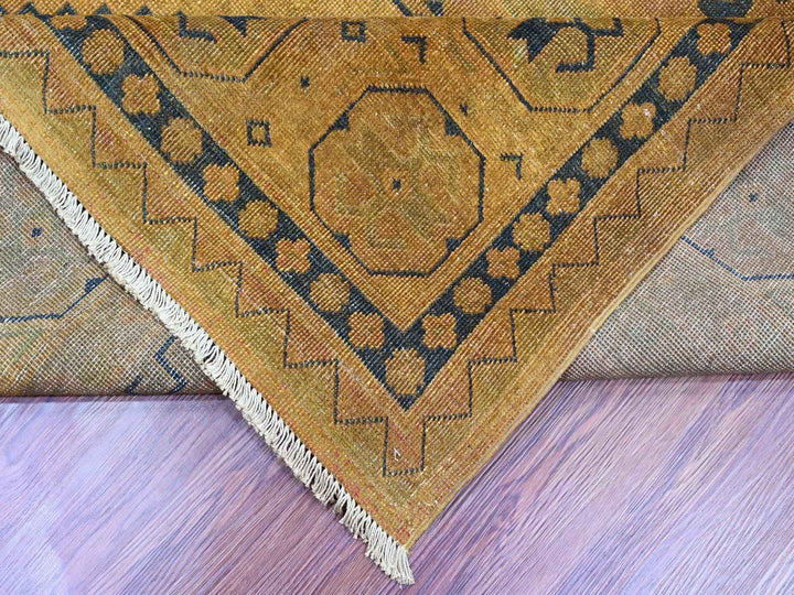 7'11" x 9'5" New Hand Knotted Overdyed Wool Rectangle Oriental Rug - MOA10220014