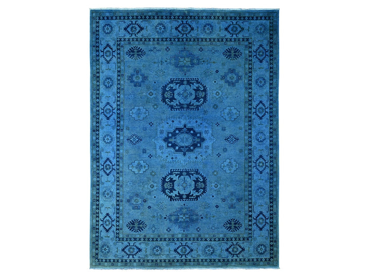 8'8" x 11'9" New Hand Knotted Overdyed Wool Rectangle Oriental Rug - MOA10220015