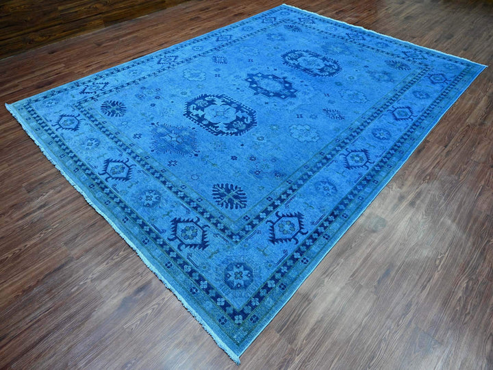 8'8" x 11'9" New Hand Knotted Overdyed Wool Rectangle Oriental Rug - MOA10220015