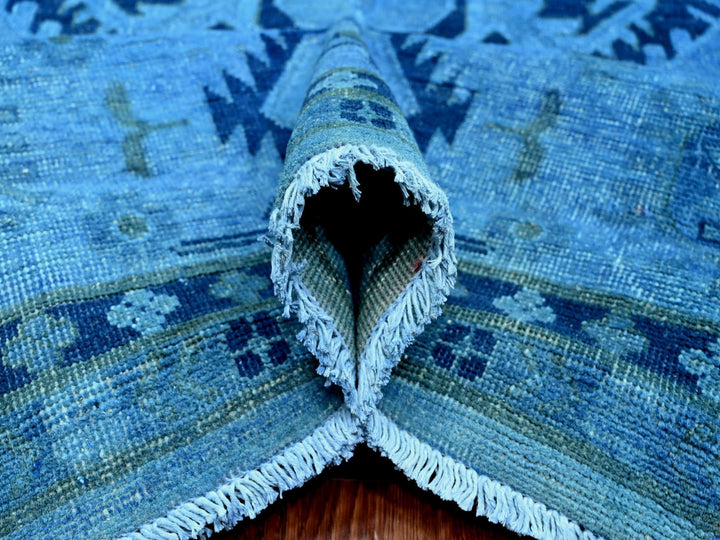 8'8" x 11'9" New Hand Knotted Overdyed Wool Rectangle Oriental Rug - MOA10220015