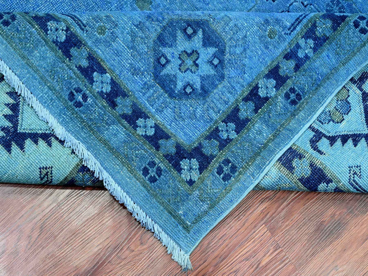 8'8" x 11'9" New Hand Knotted Overdyed Wool Rectangle Oriental Rug - MOA10220015
