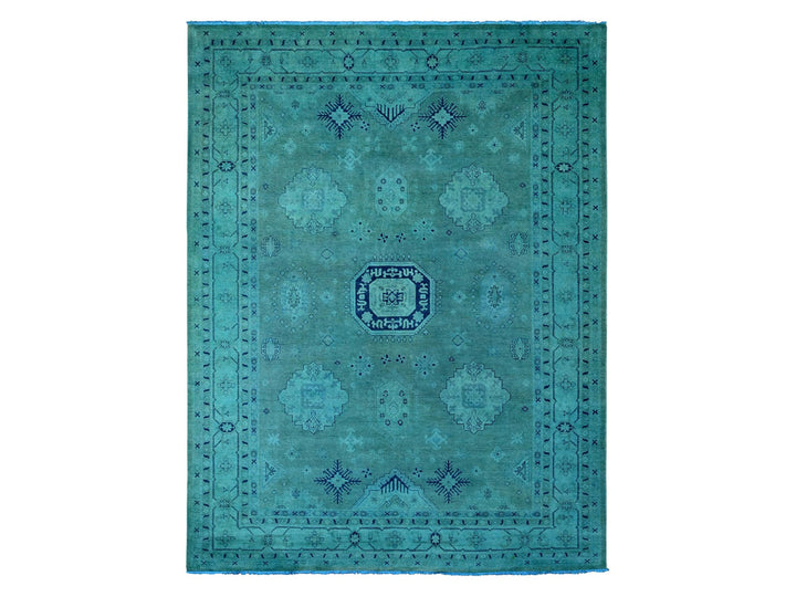 8'9" x 11'7" New Hand Knotted Overdyed Wool Rectangle Oriental Rug - MOA10220016