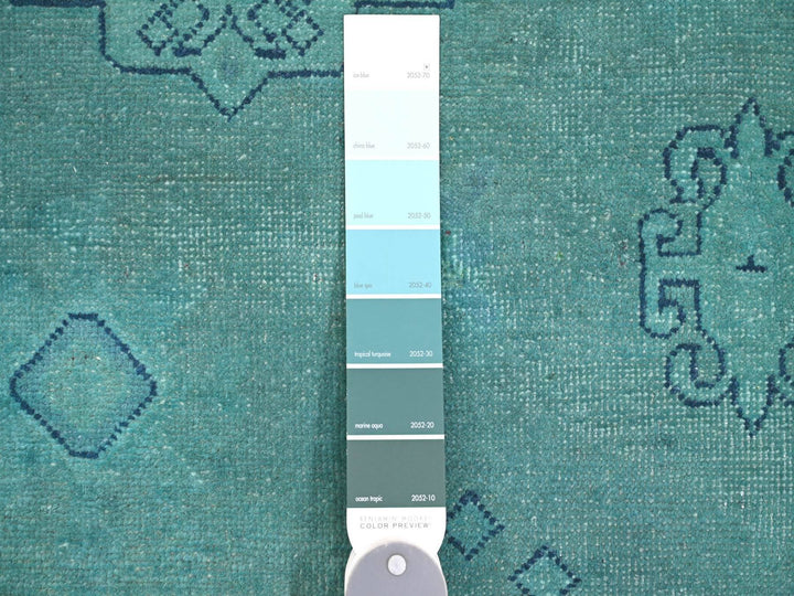 8'9" x 11'7" New Hand Knotted Overdyed Wool Rectangle Oriental Rug - MOA10220016