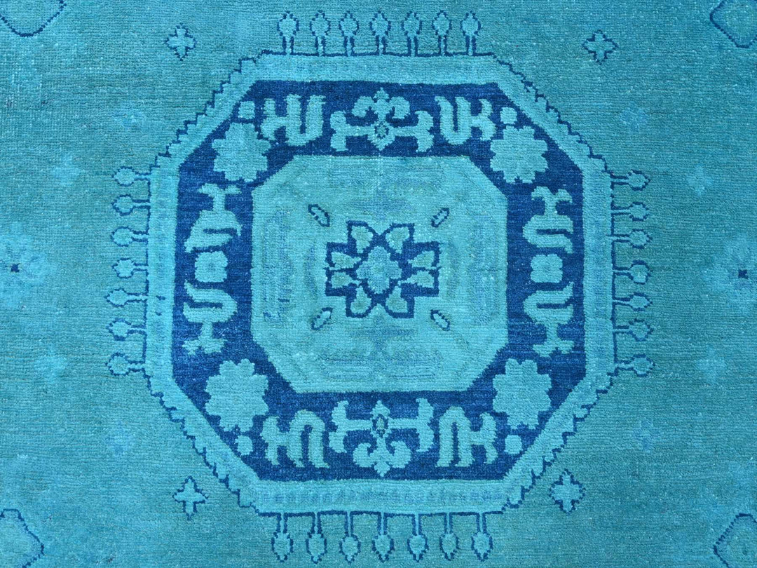8'9" x 11'7" New Hand Knotted Overdyed Wool Rectangle Oriental Rug - MOA10220016