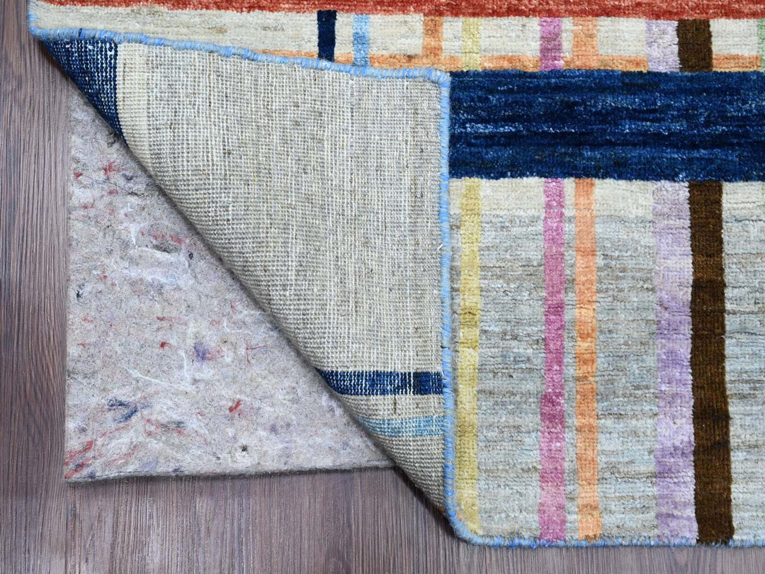 7'10" x 9'9" New Hand Knotted Grey Wool Rectangle Oriental Rug - MOA10220019