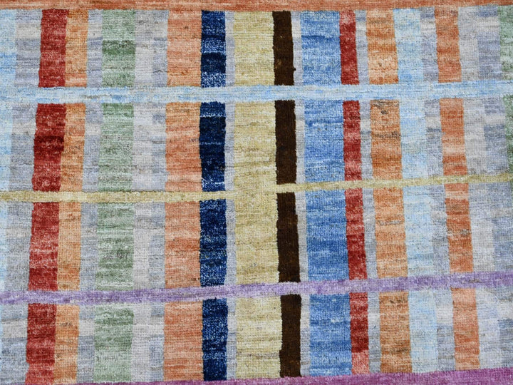 7'10" x 9'9" New Hand Knotted Grey Wool Rectangle Oriental Rug - MOA10220019