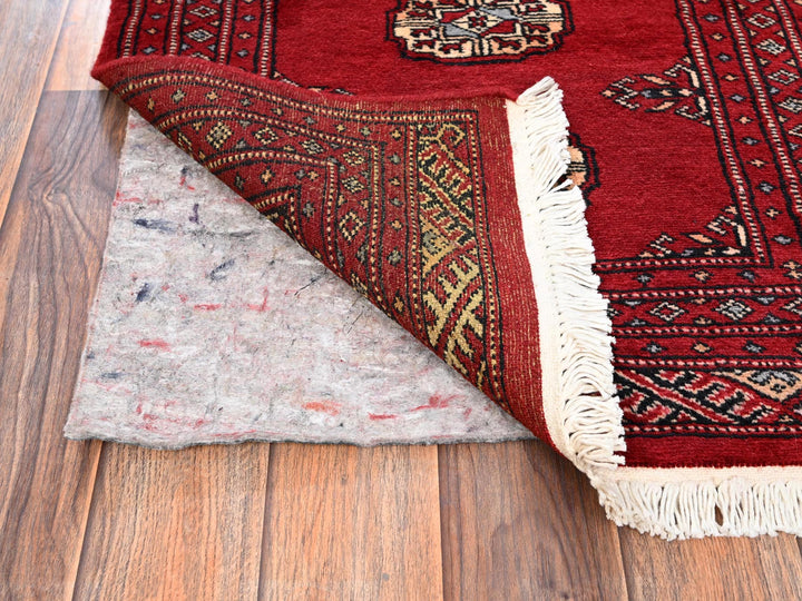 2'0" x 3'2" New Hand Knotted Red Wool Rectangle Oriental Rug - MOA1022001