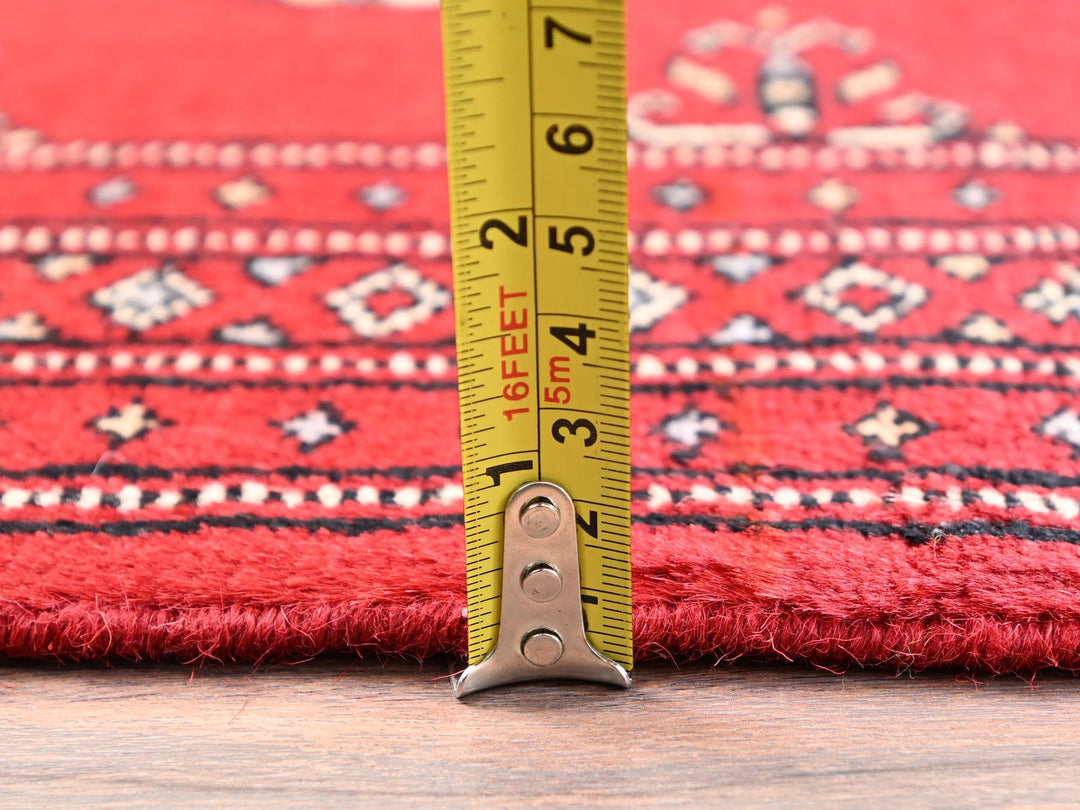 2'0" x 3'2" New Hand Knotted Red Wool Rectangle Oriental Rug - MOA1022001