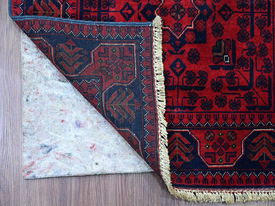 2'6" x 21'6" New Hand Knotted Red Wool Runner Oriental Rug - MOA10220021