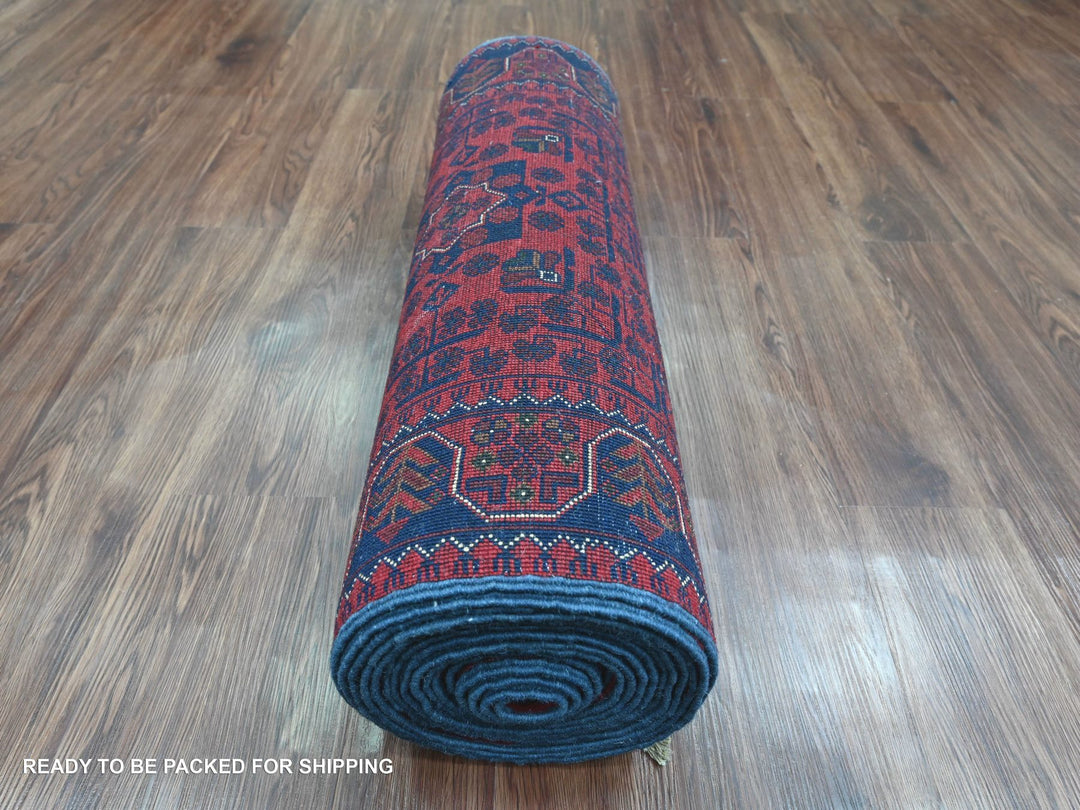 2'6" x 21'6" New Hand Knotted Red Wool Runner Oriental Rug - MOA10220021