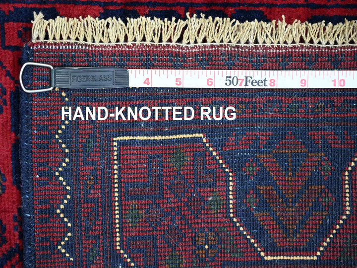 2'8" x 4'2" New Hand Knotted Red Wool Rectangle Oriental Rug - MOA10220022