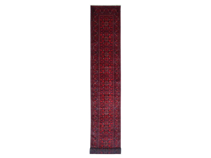 2'5" x 19'2" New Hand Knotted Red Wool Runner Oriental Rug - MOA10220023