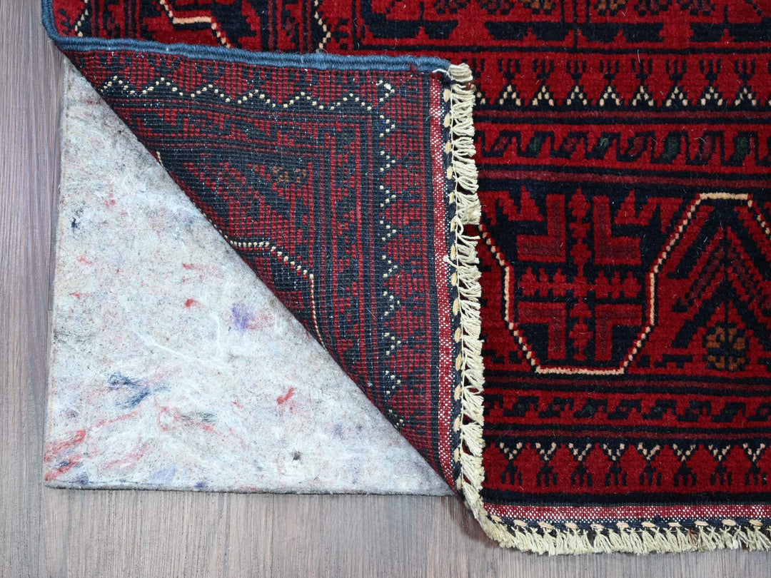 2'5" x 19'2" New Hand Knotted Red Wool Runner Oriental Rug - MOA10220023