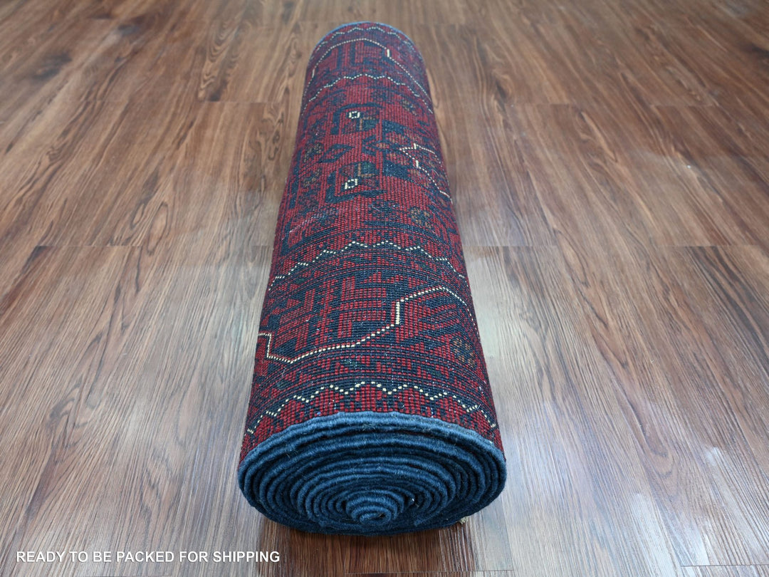 2'5" x 19'2" New Hand Knotted Red Wool Runner Oriental Rug - MOA10220023