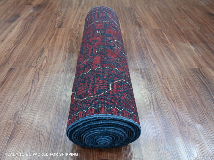 2'5" x 19'2" New Hand Knotted Red Wool Runner Oriental Rug - MOA10220023