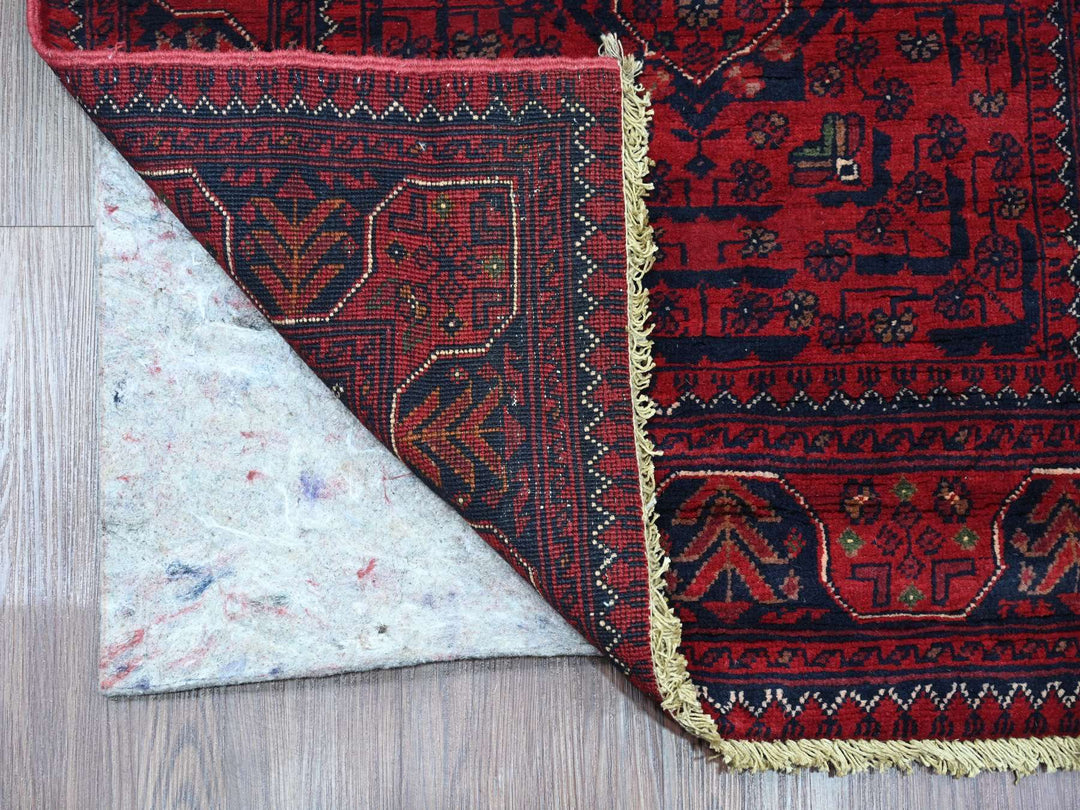 2'7" x 9'5" New Hand Knotted Red Wool Runner Oriental Rug - MOA10220025
