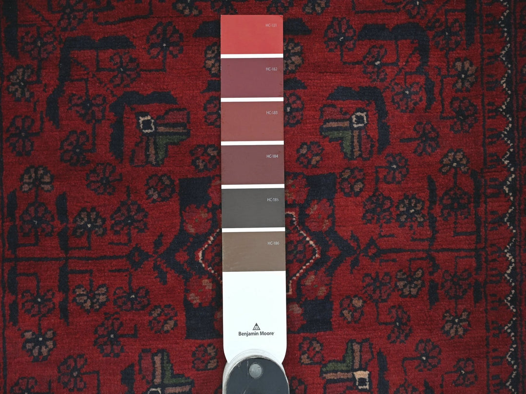 2'7" x 9'5" New Hand Knotted Red Wool Runner Oriental Rug - MOA10220025