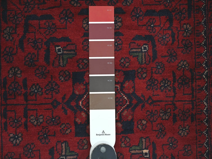 2'7" x 9'5" New Hand Knotted Red Wool Runner Oriental Rug - MOA10220025