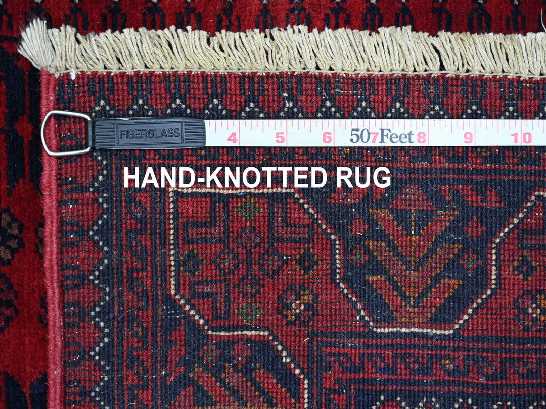 2'7" x 9'5" New Hand Knotted Red Wool Runner Oriental Rug - MOA10220025