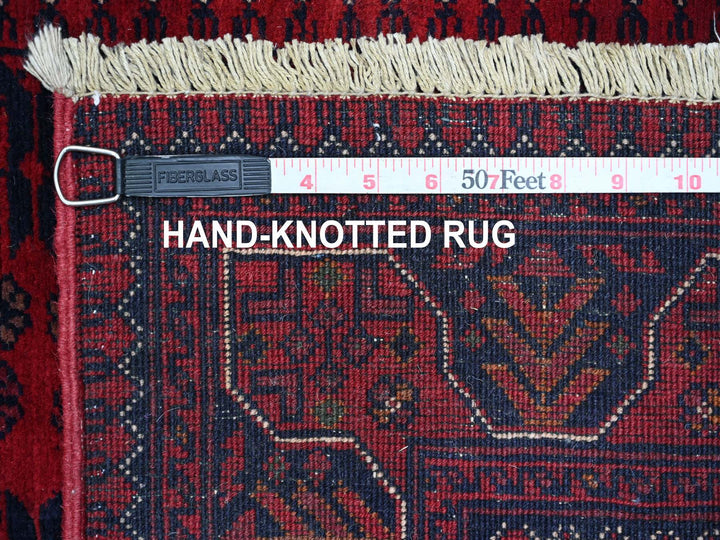 2'7" x 9'5" New Hand Knotted Red Wool Runner Oriental Rug - MOA10220025