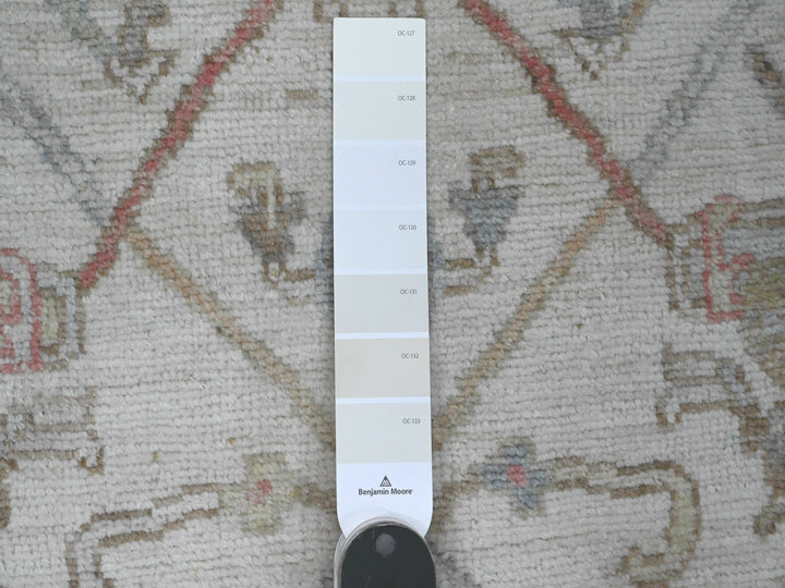 3'0" x 15'9" New Hand Knotted Ivory Wool Runner Oriental Rug - MOA10220027