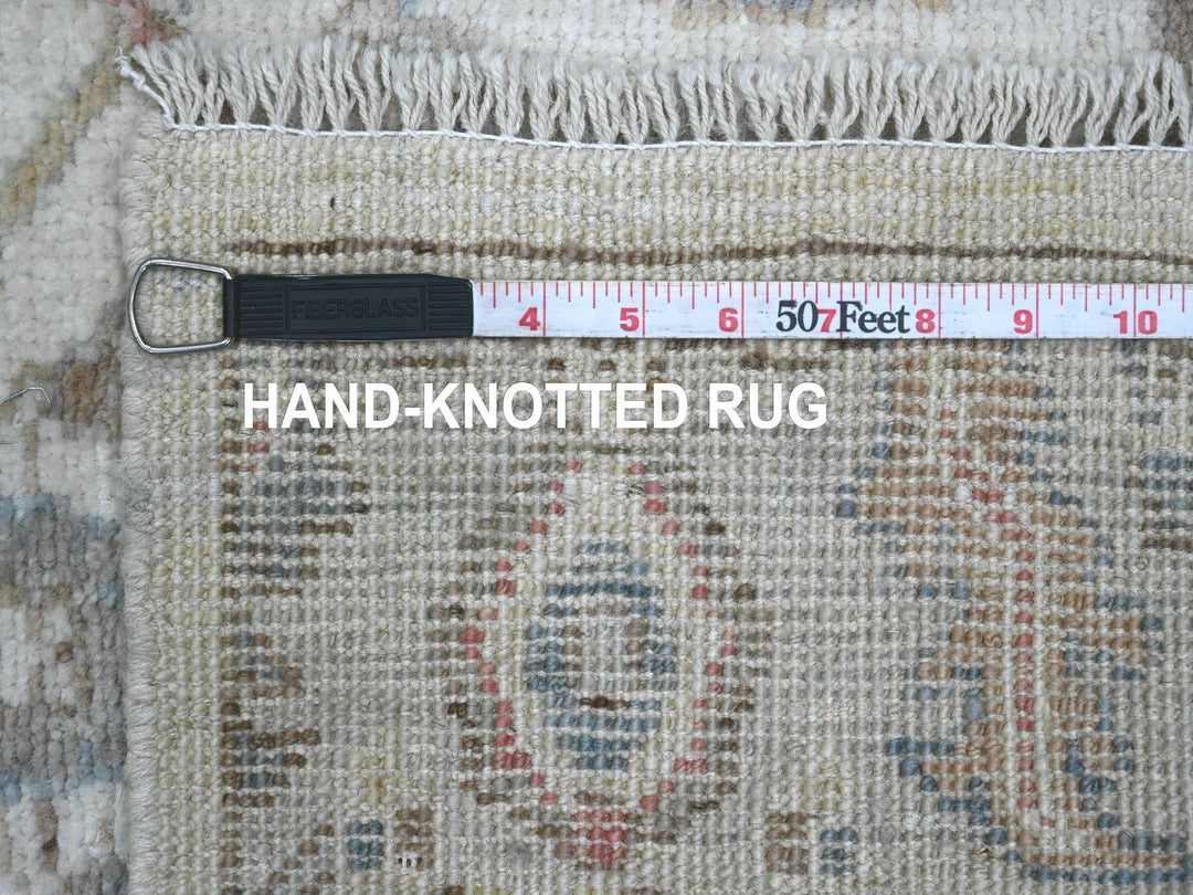 3'0" x 15'9" New Hand Knotted Ivory Wool Runner Oriental Rug - MOA10220027