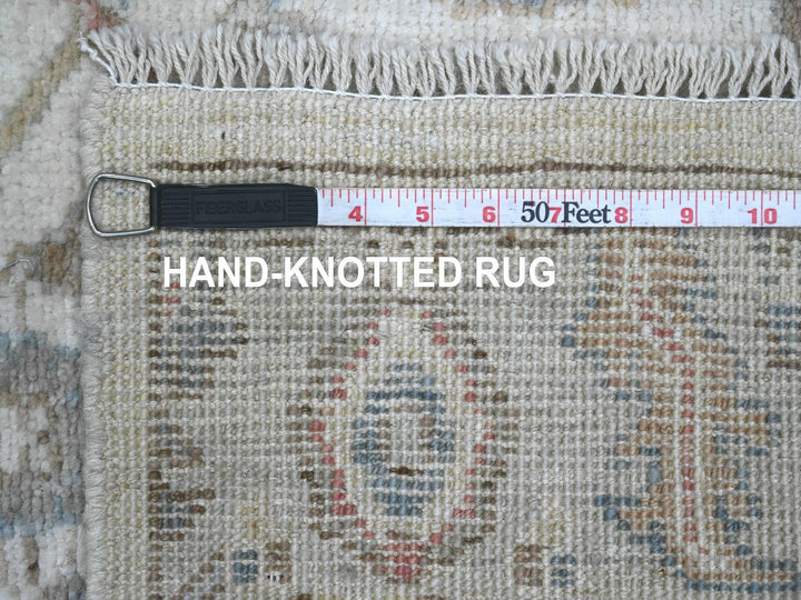 3'0" x 15'9" New Hand Knotted Ivory Wool Runner Oriental Rug - MOA10220027