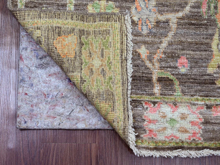3'0" x 9'8" New Hand Knotted Brown Wool Runner Oriental Rug - MOA10220028