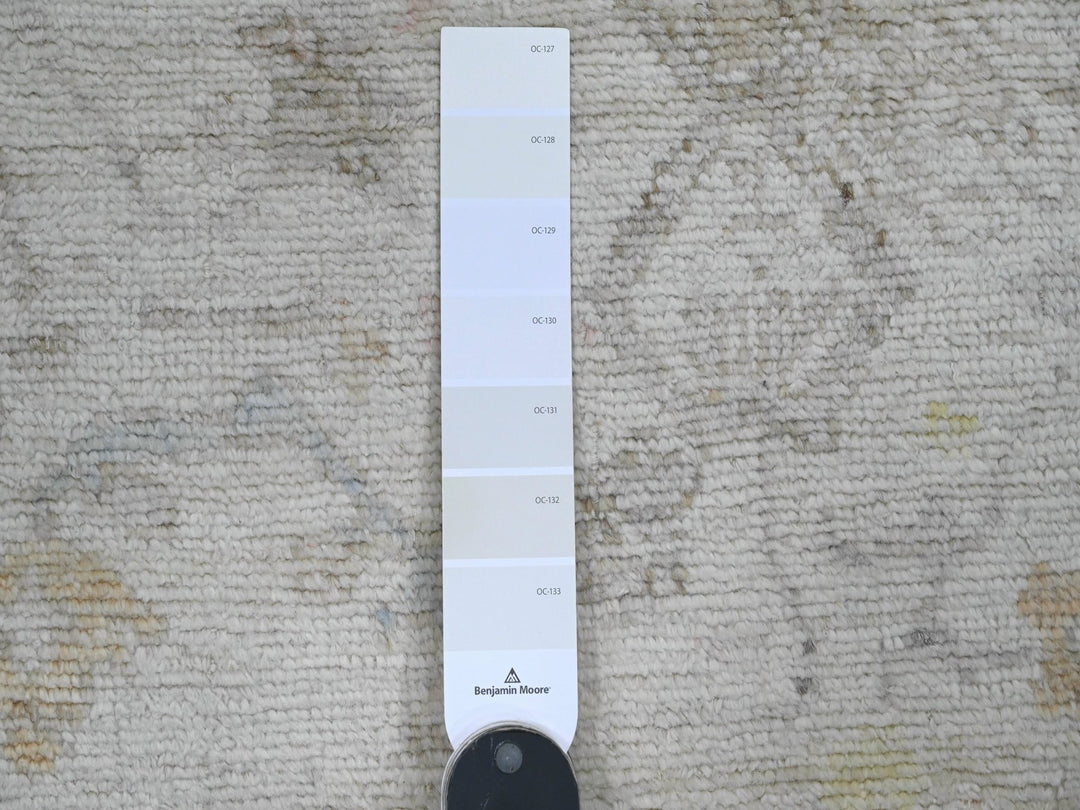 2'10" x 12'5" New Hand Knotted Ivory Wool Runner Oriental Rug - MOA10220029