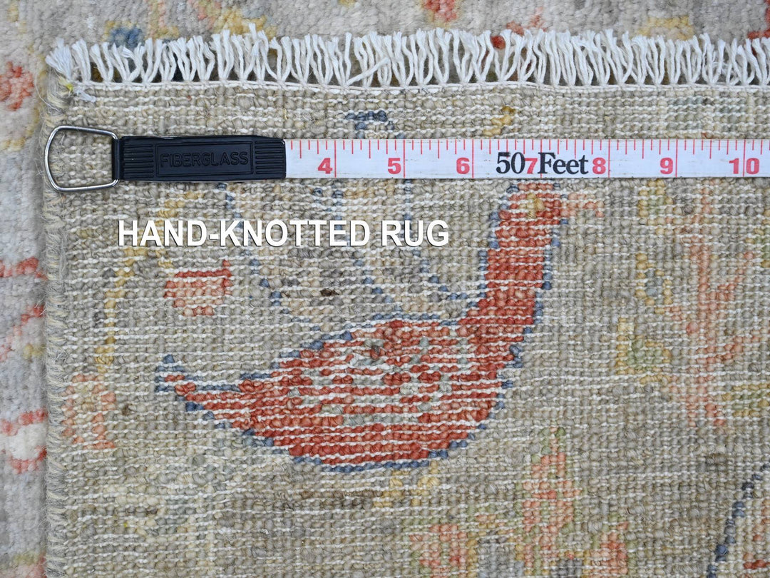 2'1" x 3'1" New Hand Knotted Grey Wool Rectangle Oriental Rug - MOA10220033