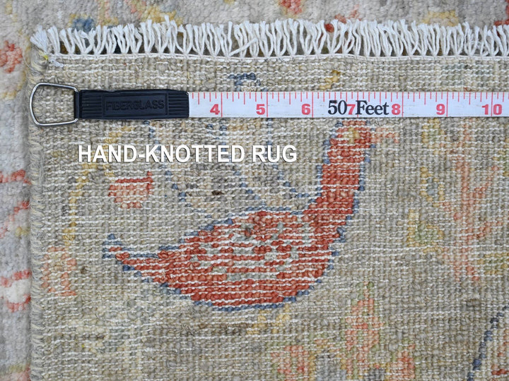 2'1" x 3'1" New Hand Knotted Grey Wool Rectangle Oriental Rug - MOA10220033