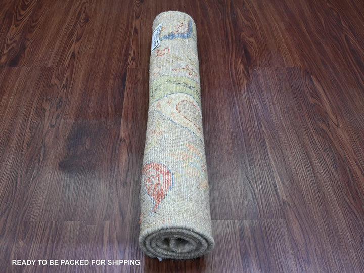 2'1" x 3'1" New Hand Knotted Grey Wool Rectangle Oriental Rug - MOA10220036
