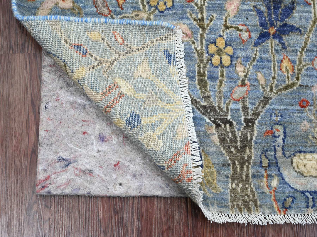 2'1" x 3'1" New Hand Knotted Blue Wool Rectangle Oriental Rug - MOA10220038
